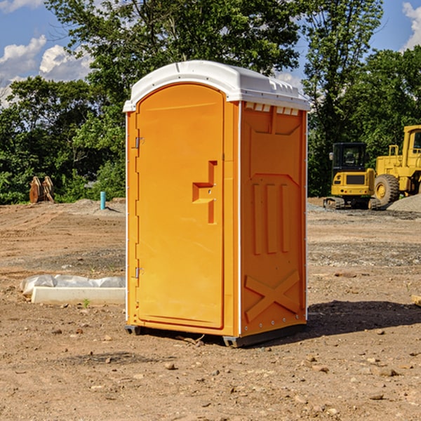 how often are the porta potties cleaned and serviced during a rental period in South Colby